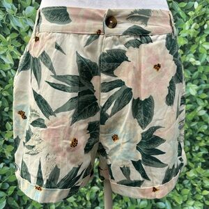 Billabong x The Salty Blonde Floral Shorts Womens 31 High Rise Cuffed Tropical